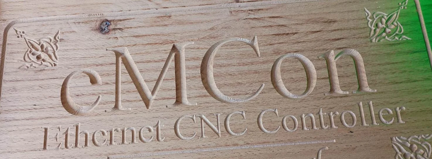 Ejemplo de V-carving hecho con eMCon